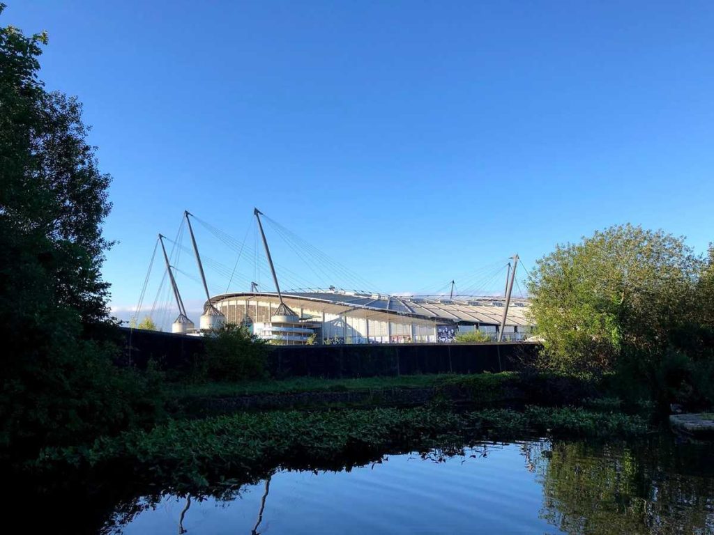 Passing the Etihad Stadium